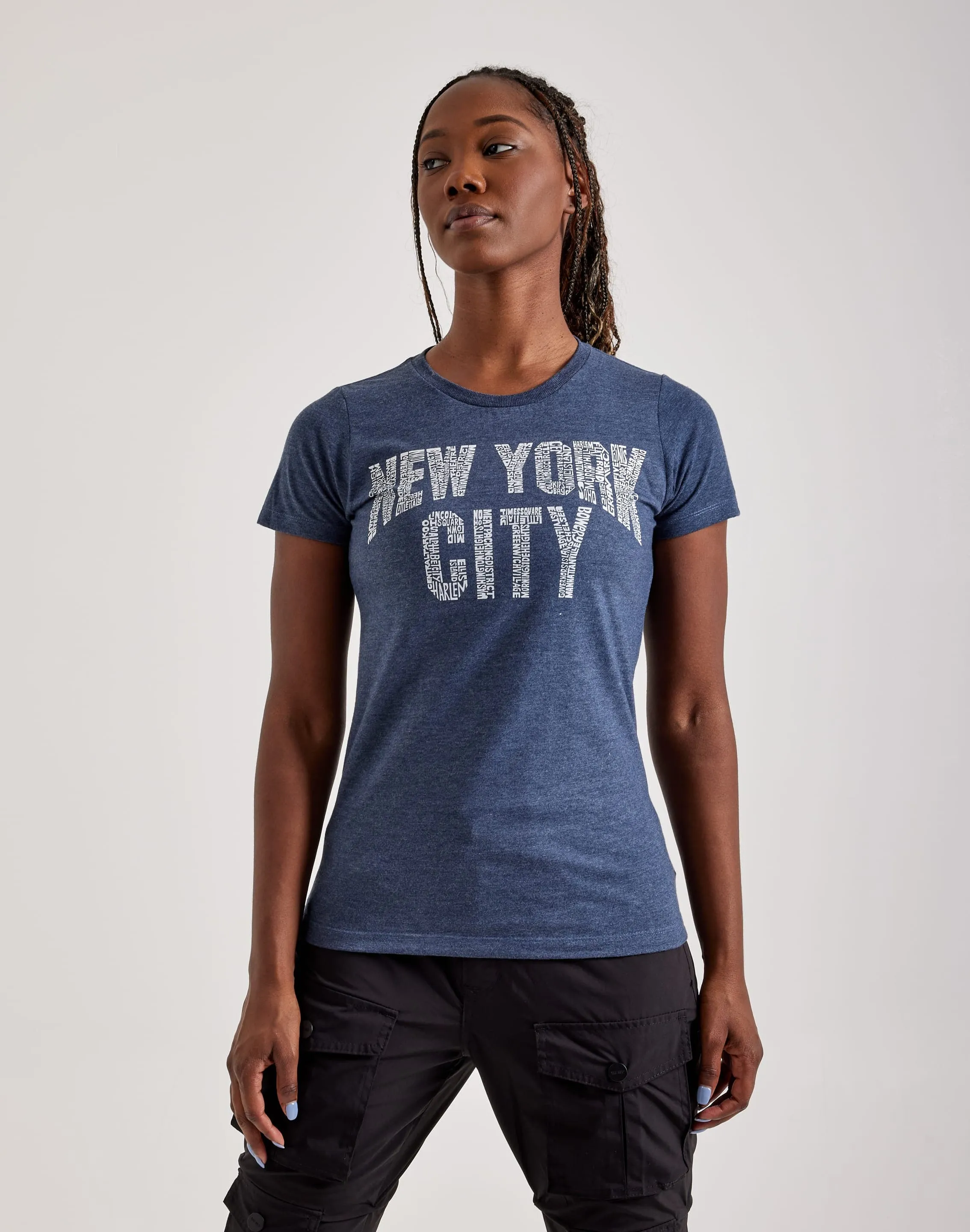 DurableCoverstitch MultiPocket Design LA Pop Art Word Art New York City Tee