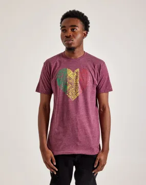 LA Pop Art Word Art One Love Heart Tee SustainableProduction Snow Ready