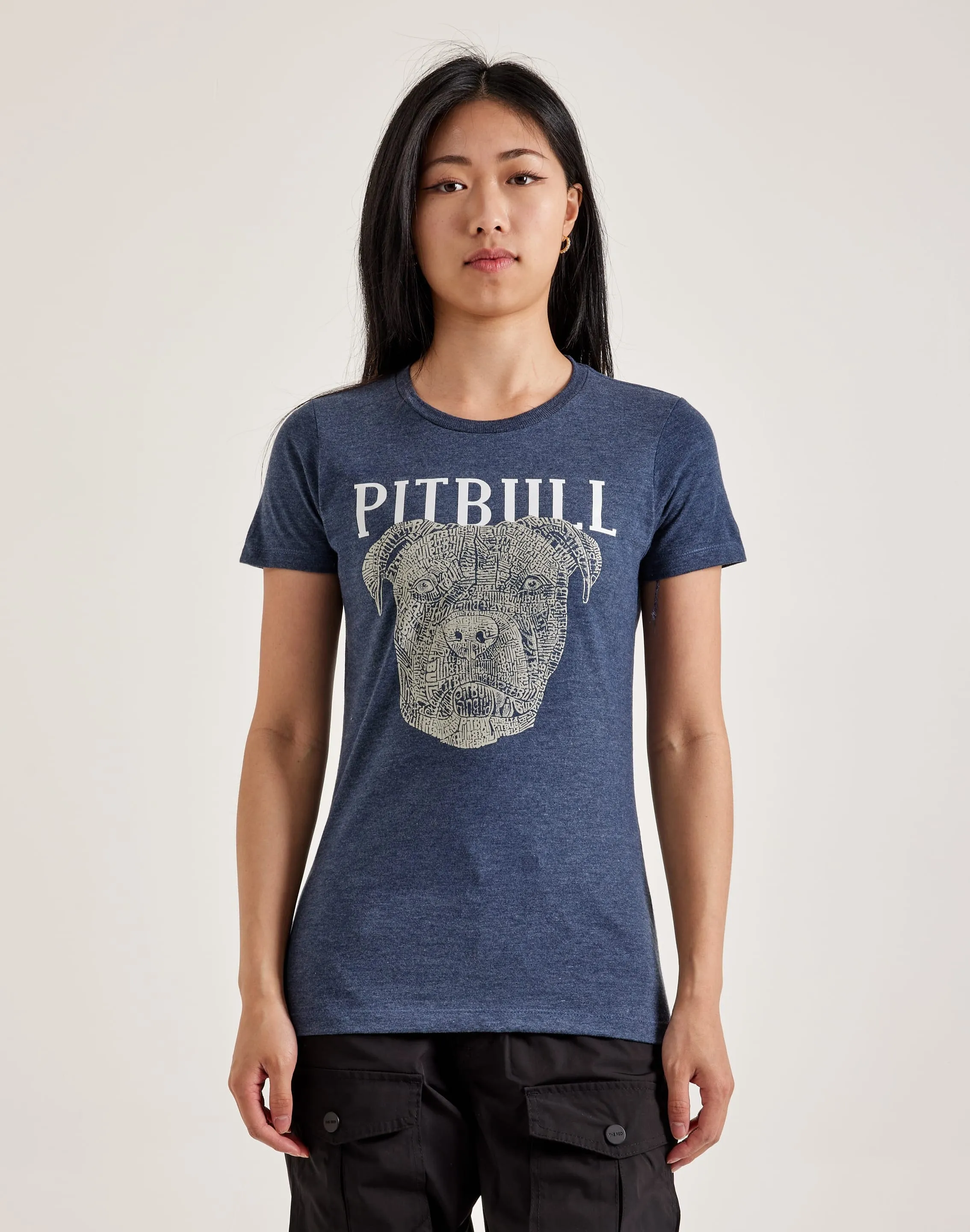 MoistureManagement Technology LA Pop Art Word Art Pitbull Face Tee
