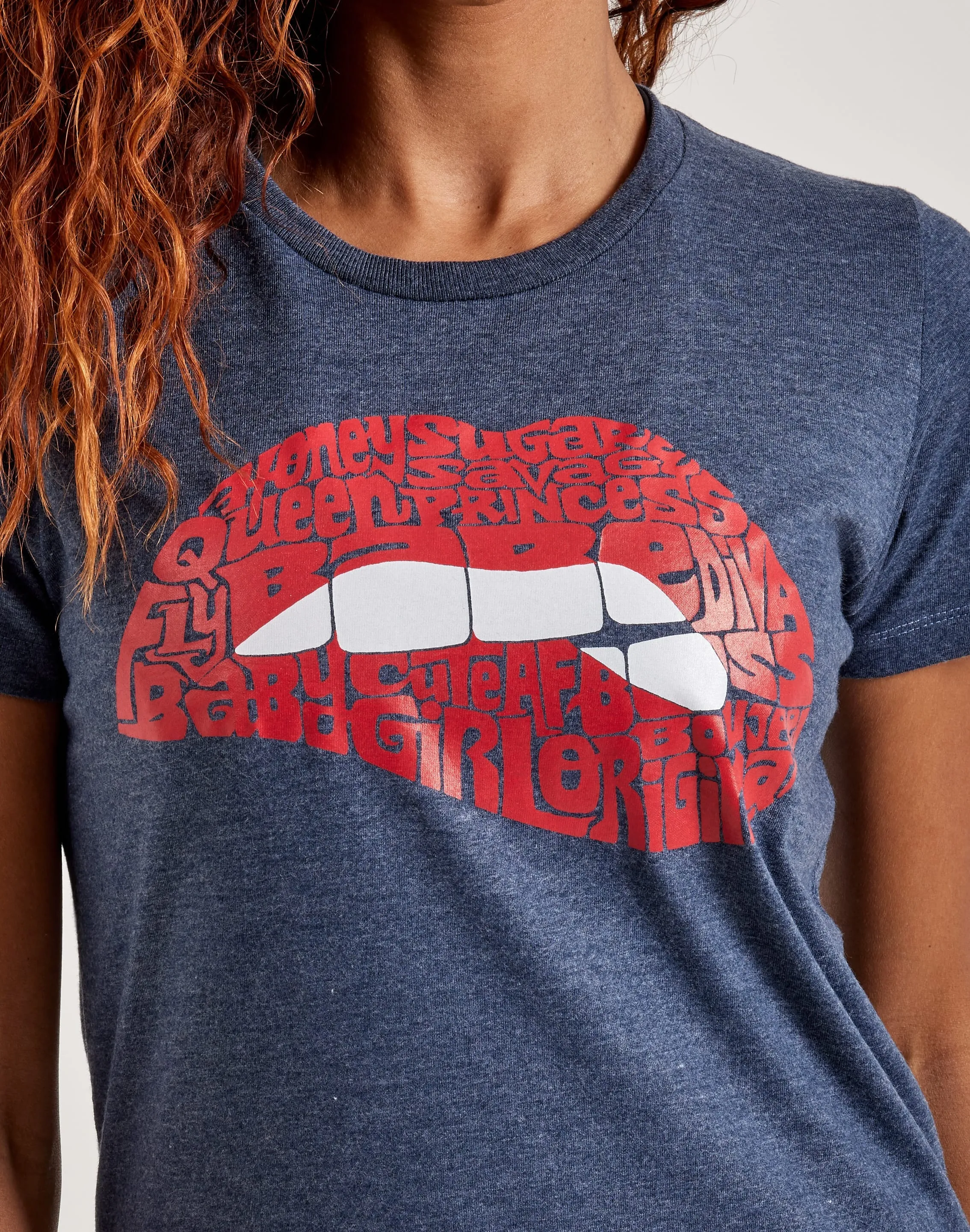 Ventilation Panels Suede Mood LA Pop Art Word Art Savage Lips Tee