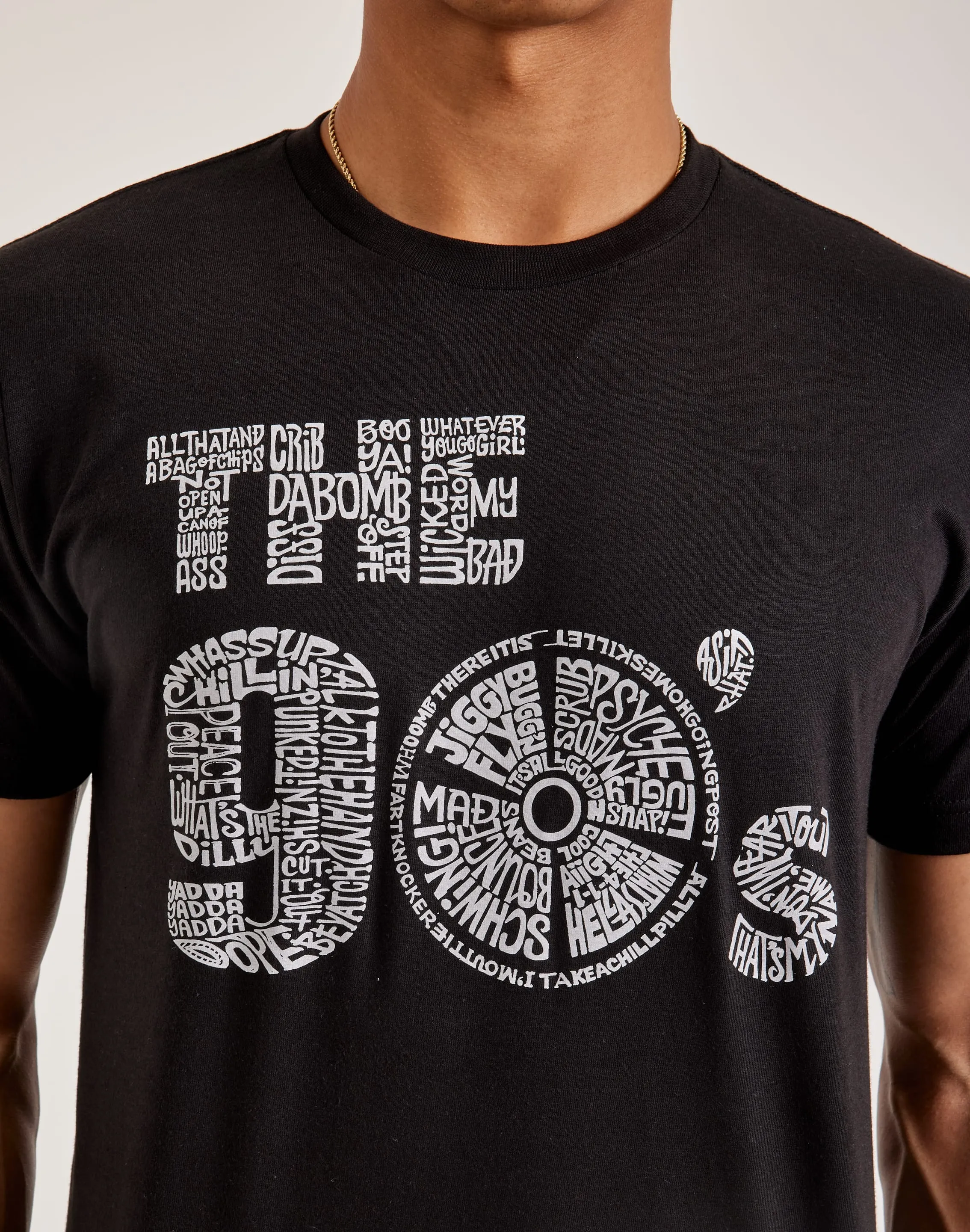 LA Pop Art Word Art The '90s Tee Adjustable Waistband
