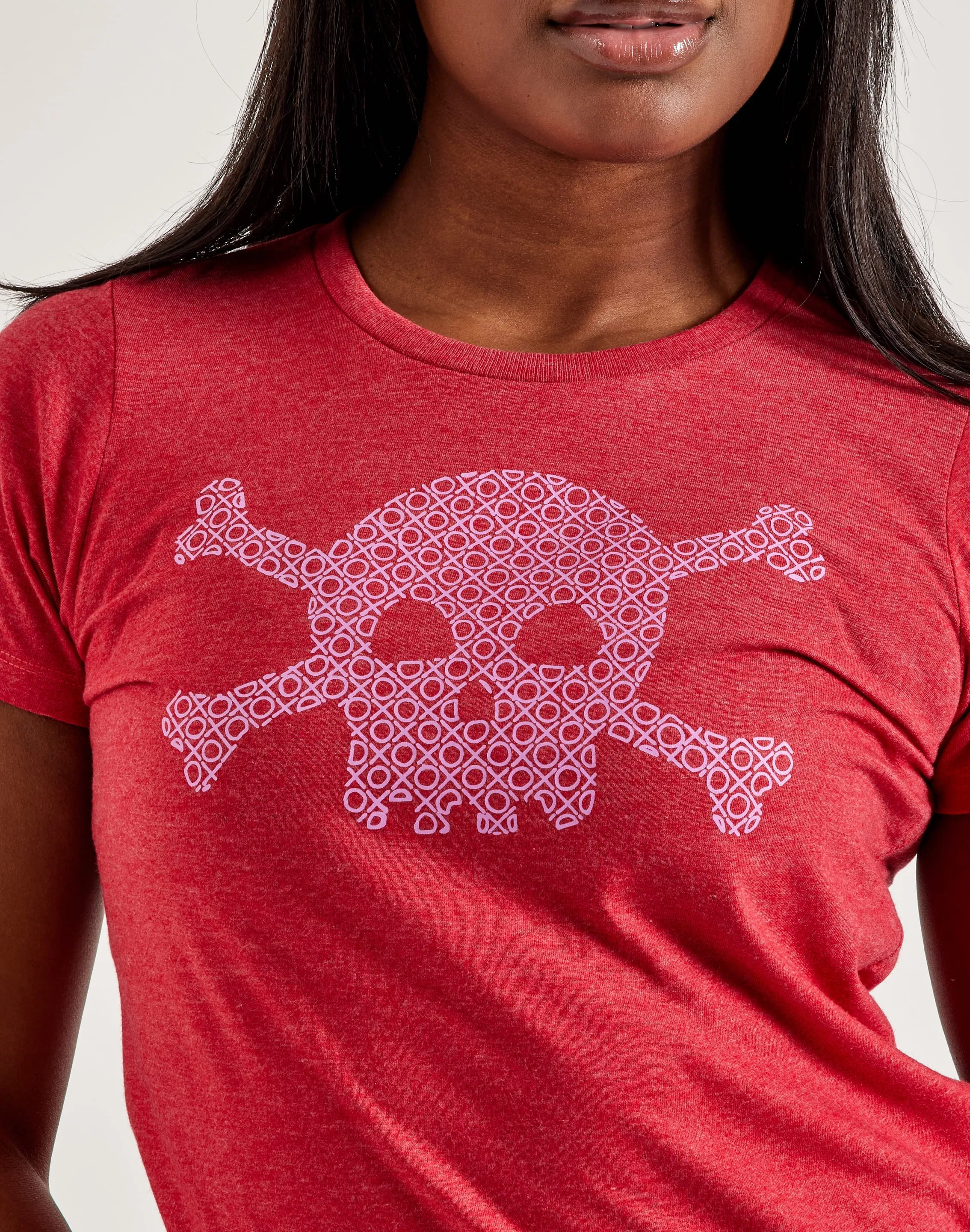 LA Pop Art Word Art XOXO Skull Tee Eco Core Peace Flow