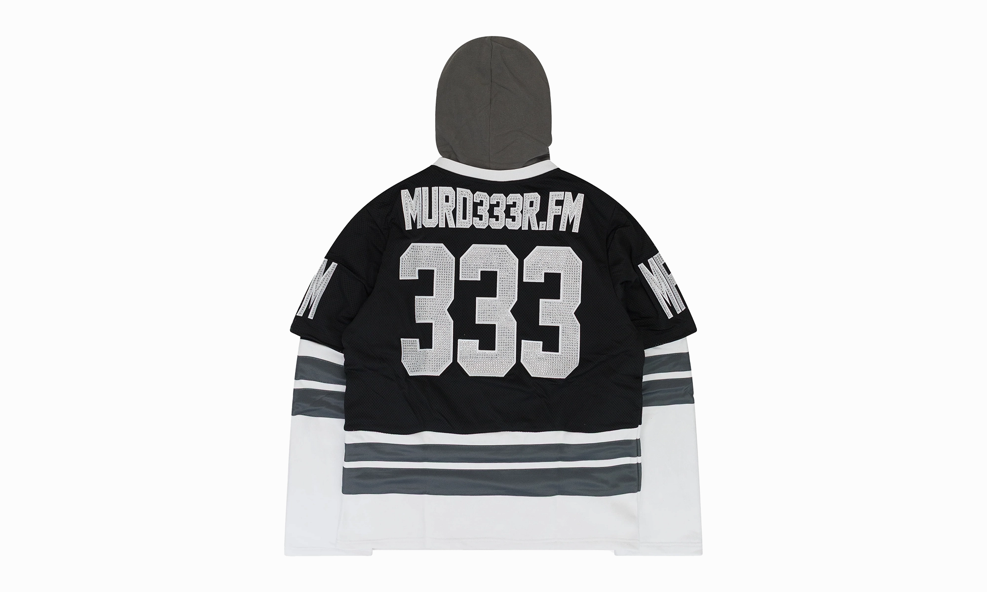LA LC333 HOODIE "Black / White"