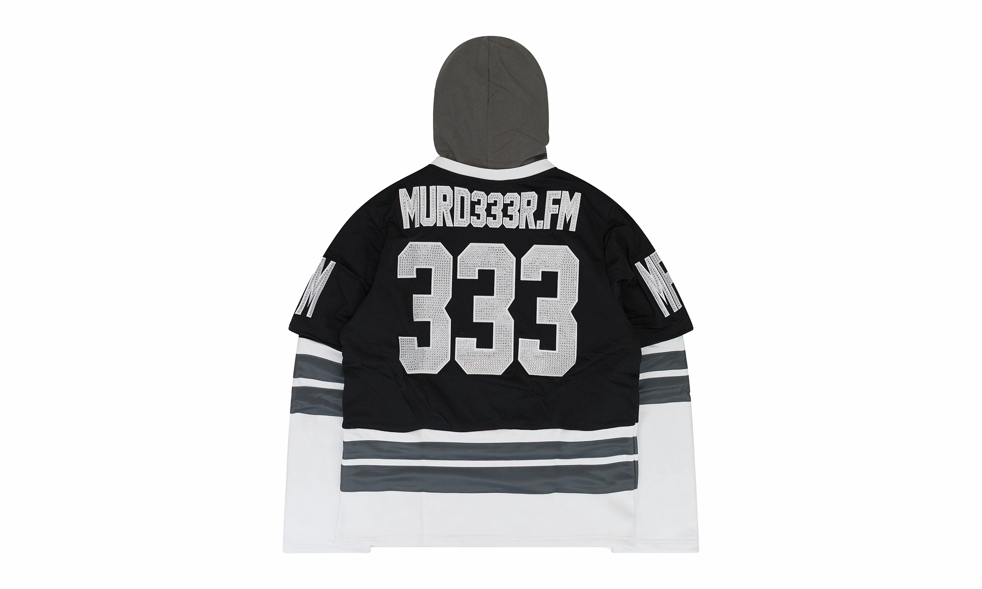 LA LC333 HOODIE "Black / White"