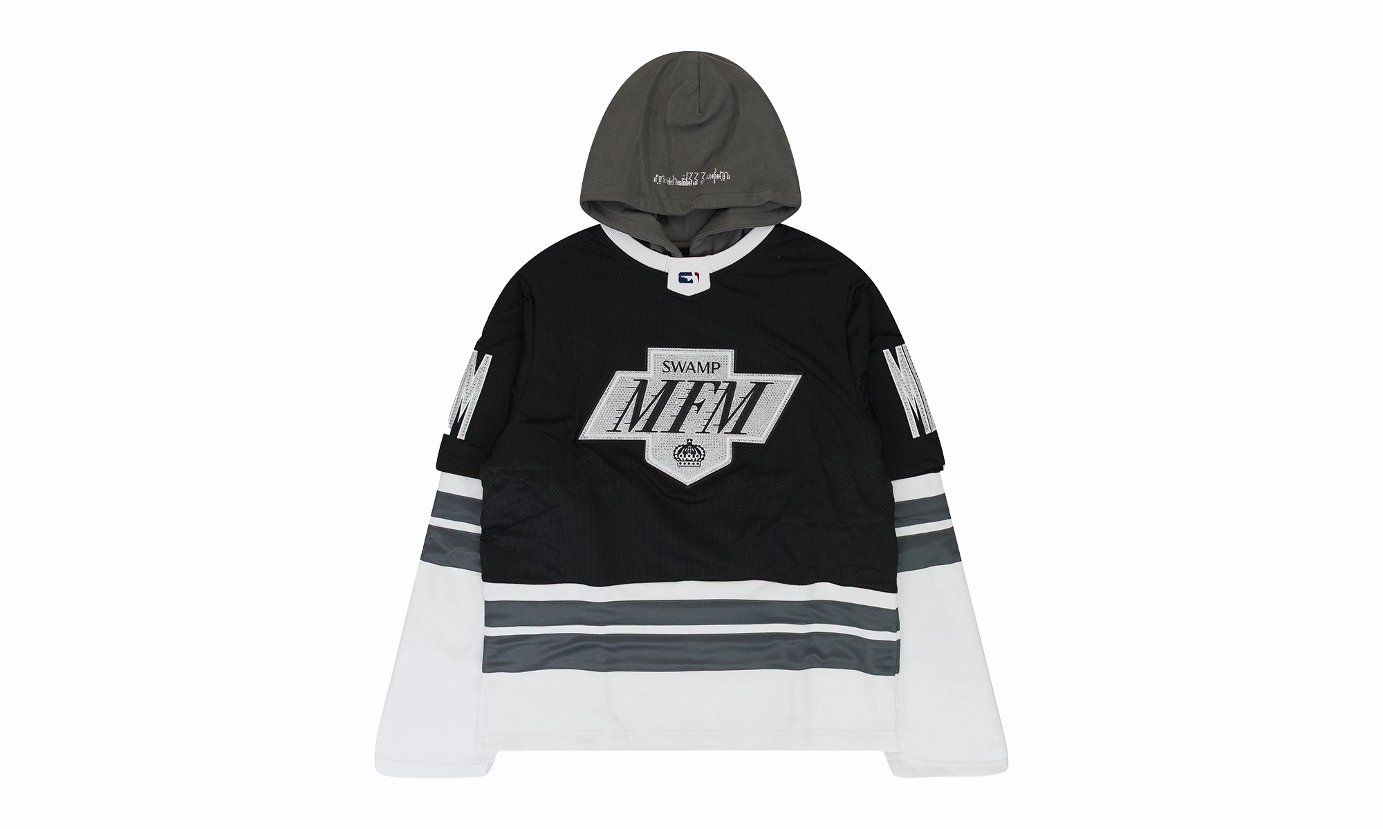 LA LC333 HOODIE "Black / White"