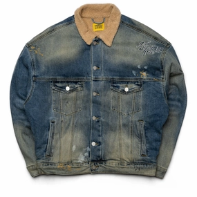 Diet Starts Monday Denim Sherpa Trucker Jacket - Indigo Optimize