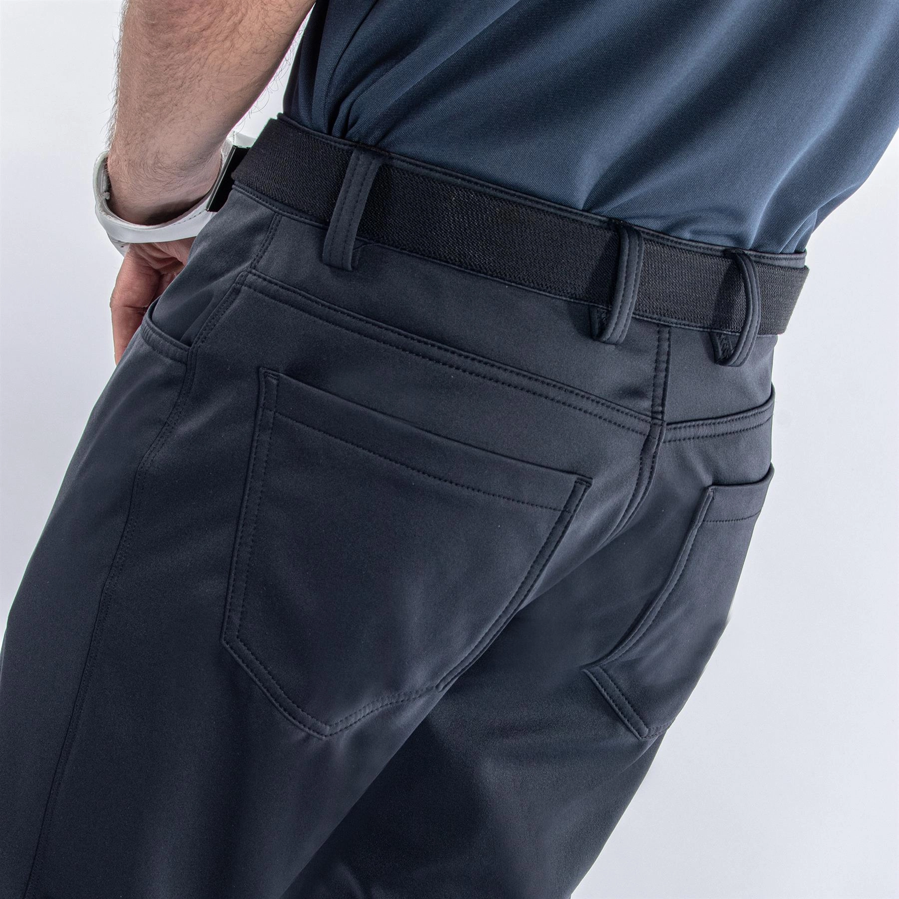 Simple Fit Snag Proof Fabric Lane Interface-1 Stretch Trousers Navy