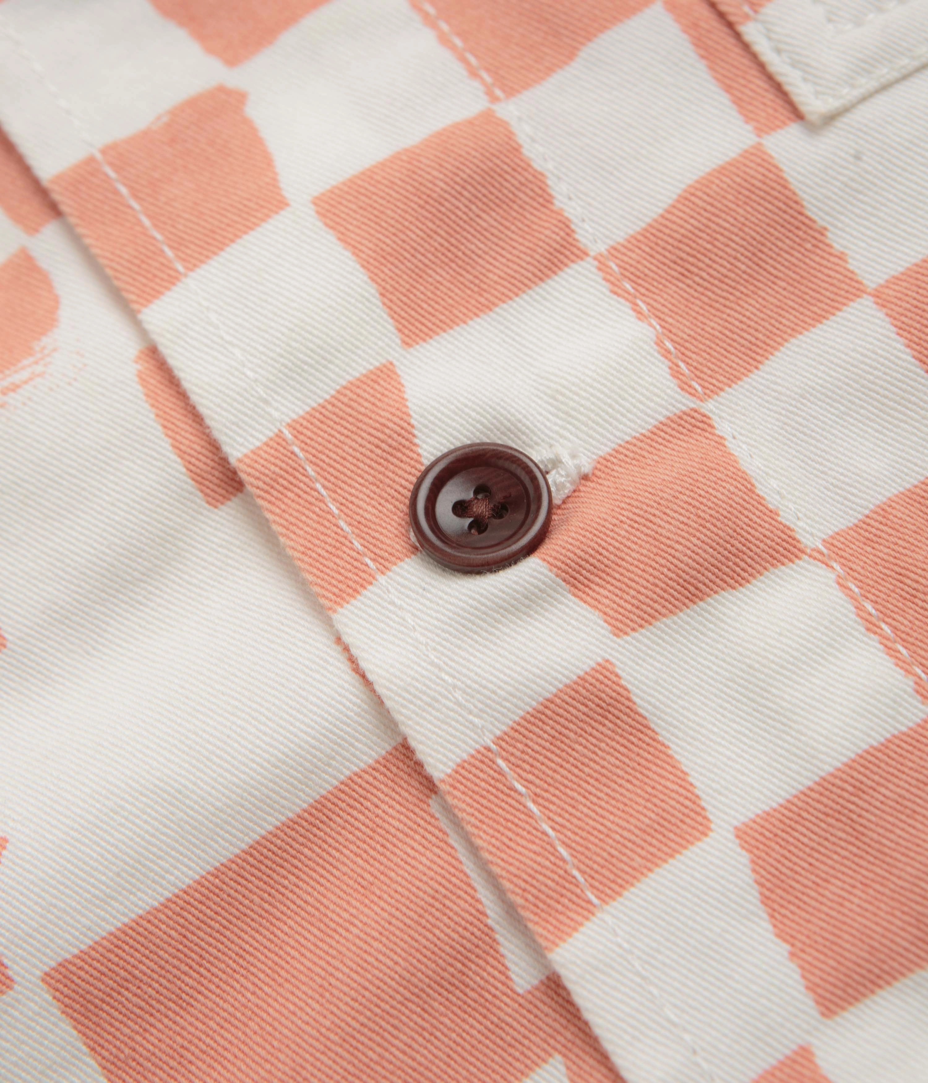 Speak Service Works Drill Printed FOH Jacket - Salmon Checker