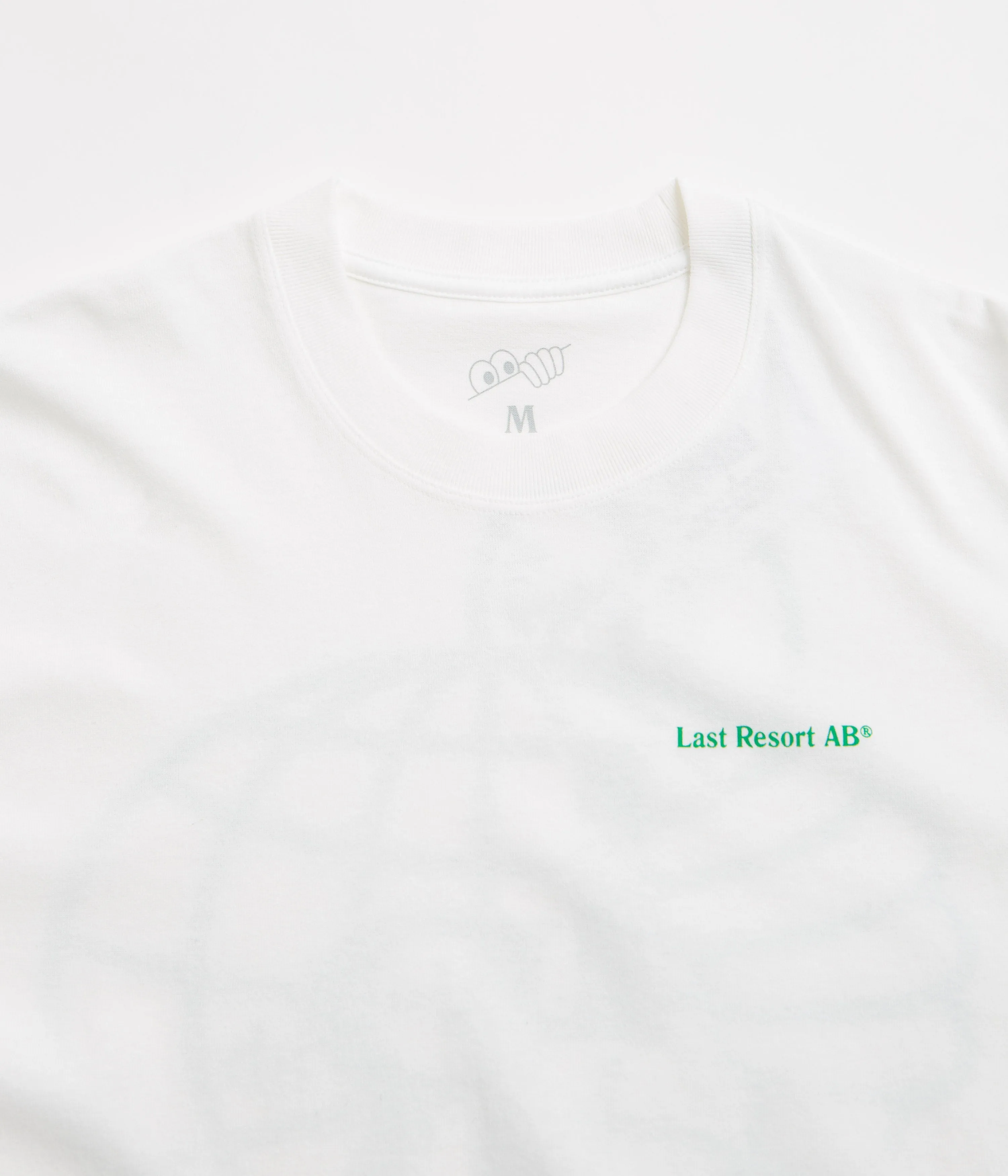 Last Resort AB Atlas Monogram T-Shirt - White / Kelly Green short hem