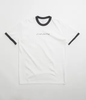 party event Rainy Day Last Resort AB Signature Ringer T-Shirt - White / Black