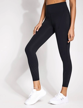 Launch Elite Ankle Tights - Black/Reflective Four Way Maternity Wear Compression Fit