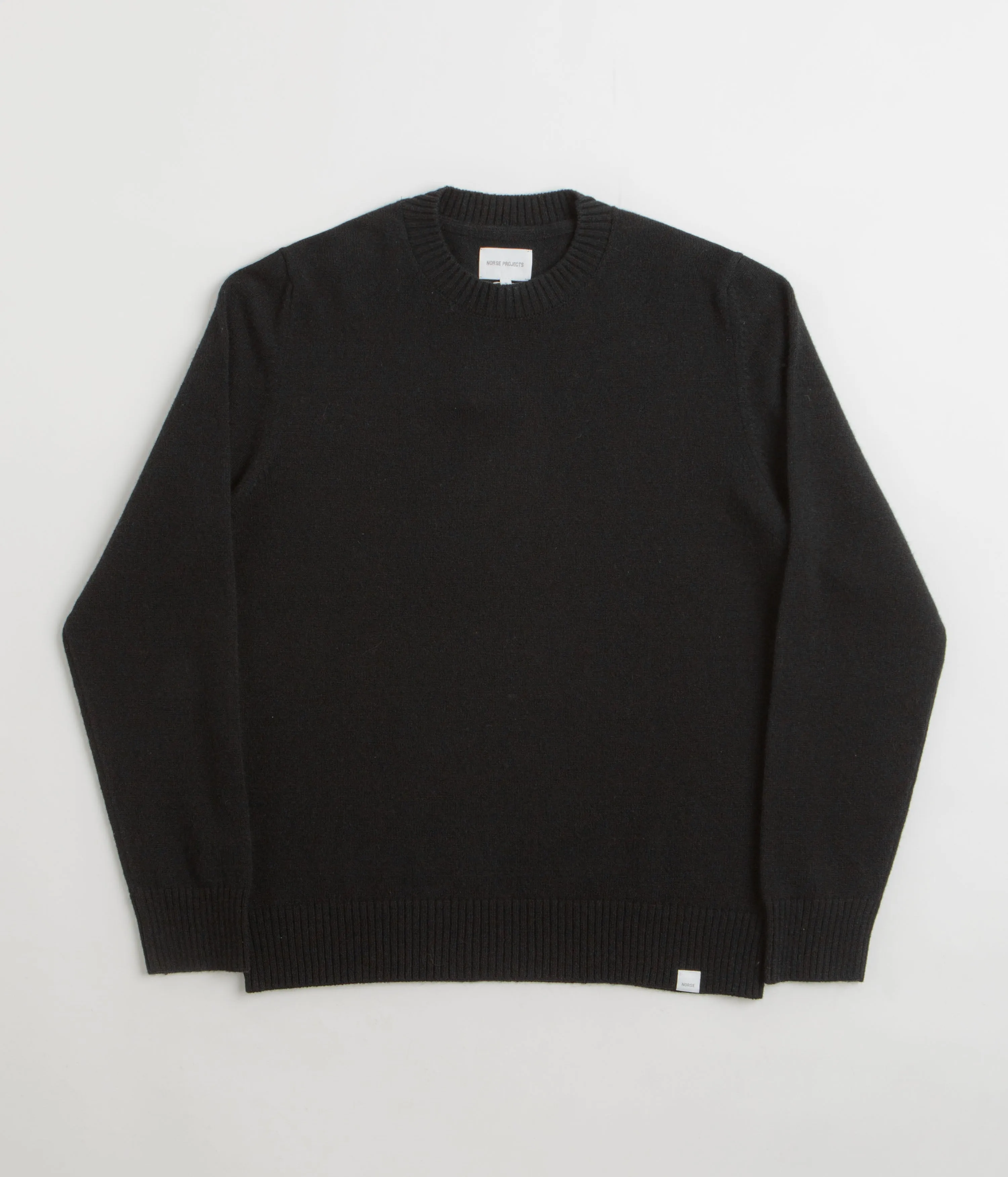 Stylish Tight Fit Norse Projects Standard Merino Crewneck Sweatshirt - Black