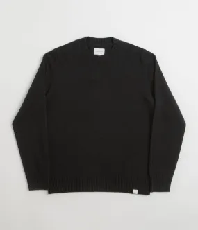 Stylish Tight Fit Norse Projects Standard Merino Crewneck Sweatshirt - Black