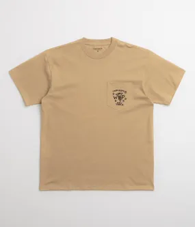 Halter neck Carhartt Fragments Pocket T-Shirt - Dusty Hamilton Brown / Black