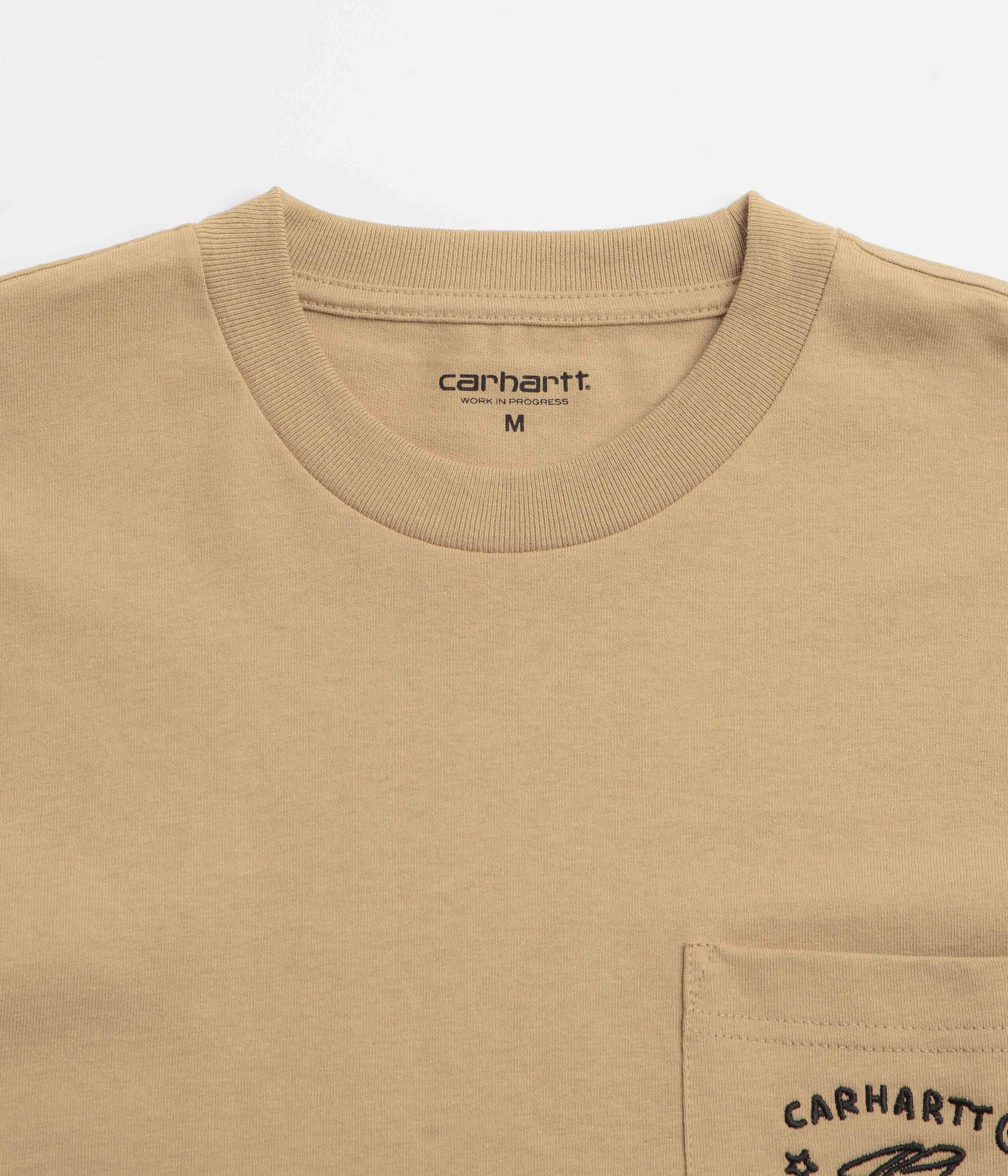 Beach Wear Cool Touch Fabric Technology Carhartt Fragments Pocket T-Shirt - Dusty Hamilton Brown / Black