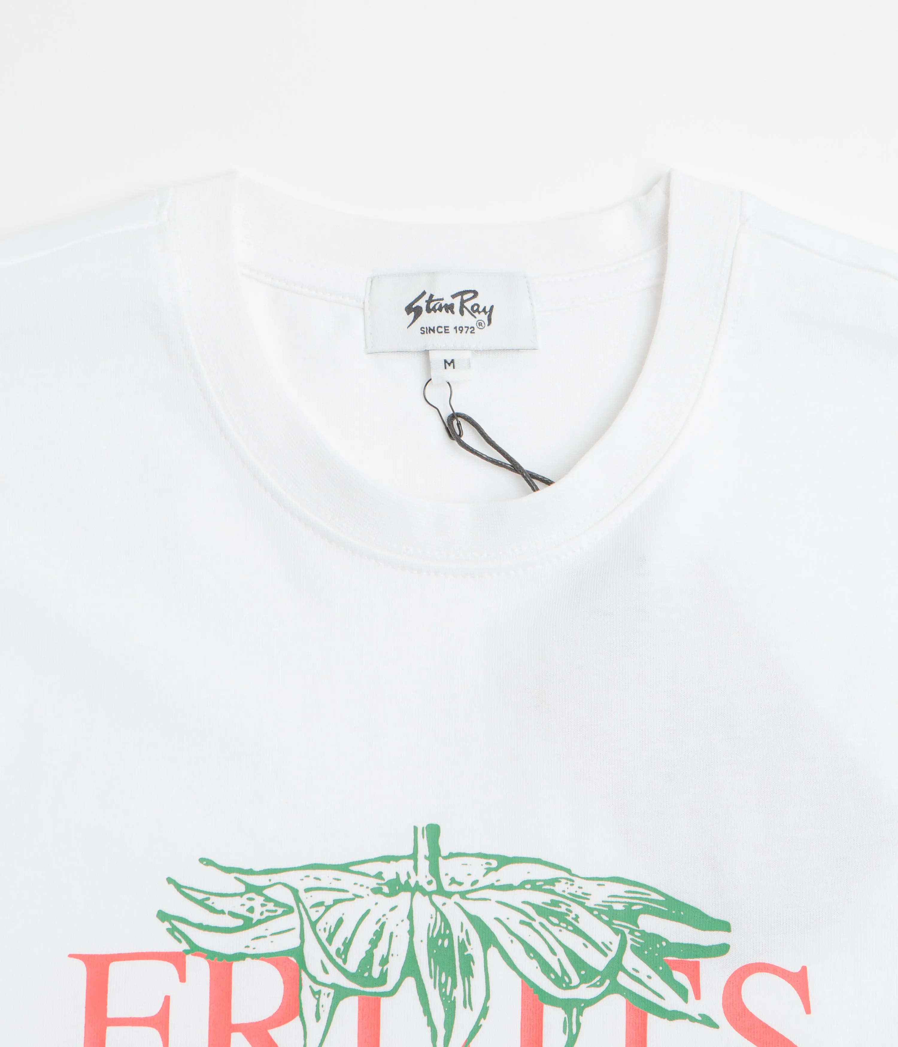 Compact Knit Structure Stan Ray Fruits T-Shirt - White