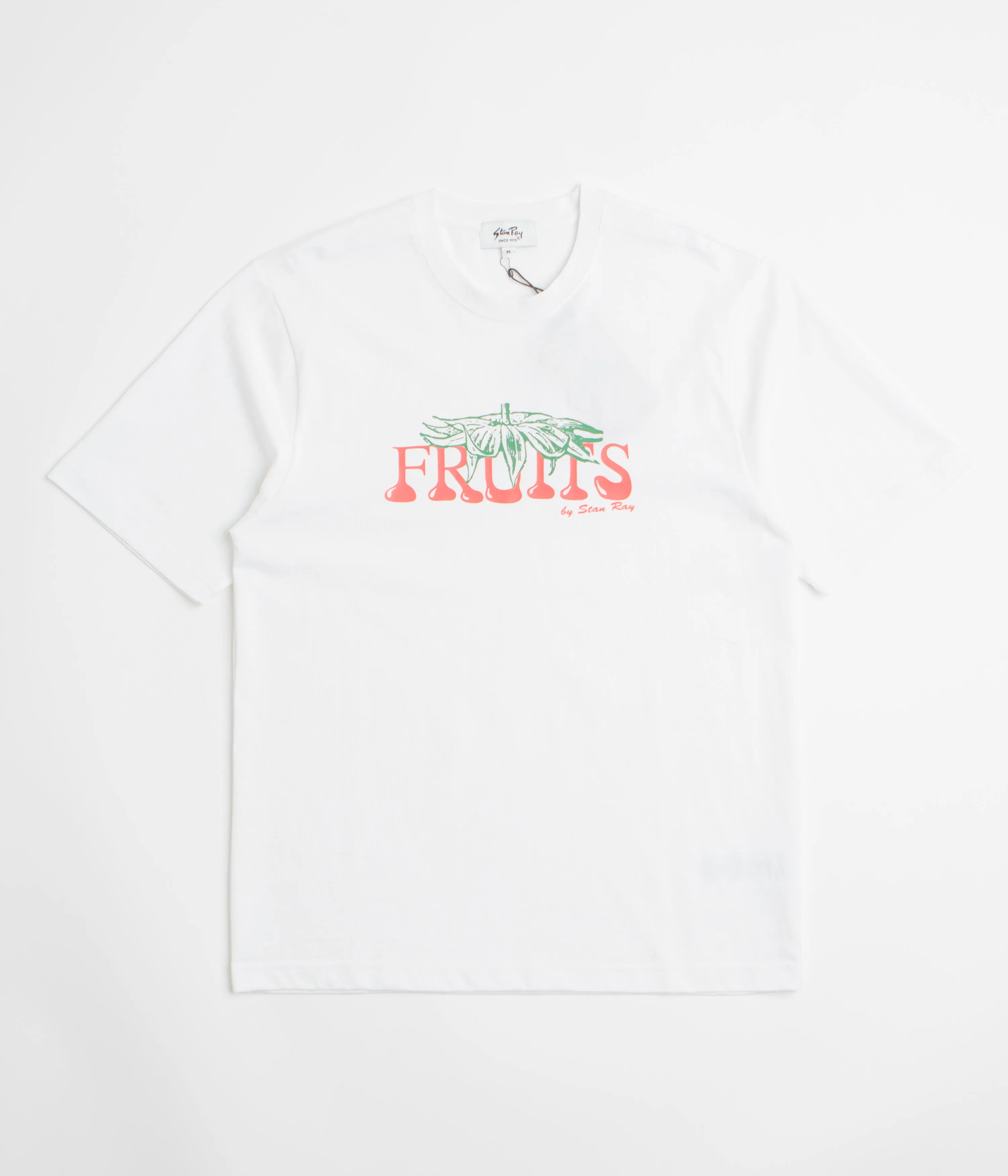 Stan Ray Fruits T-Shirt - White rhinestone high-low hem