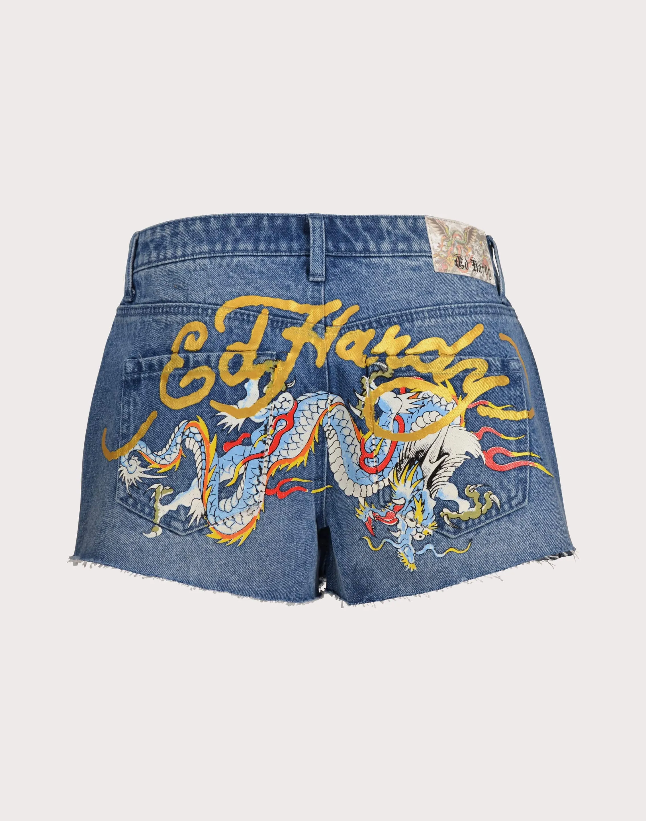 Ed Hardy Dragon Denim Shorts Fairy Touch EasyAdjustStraps