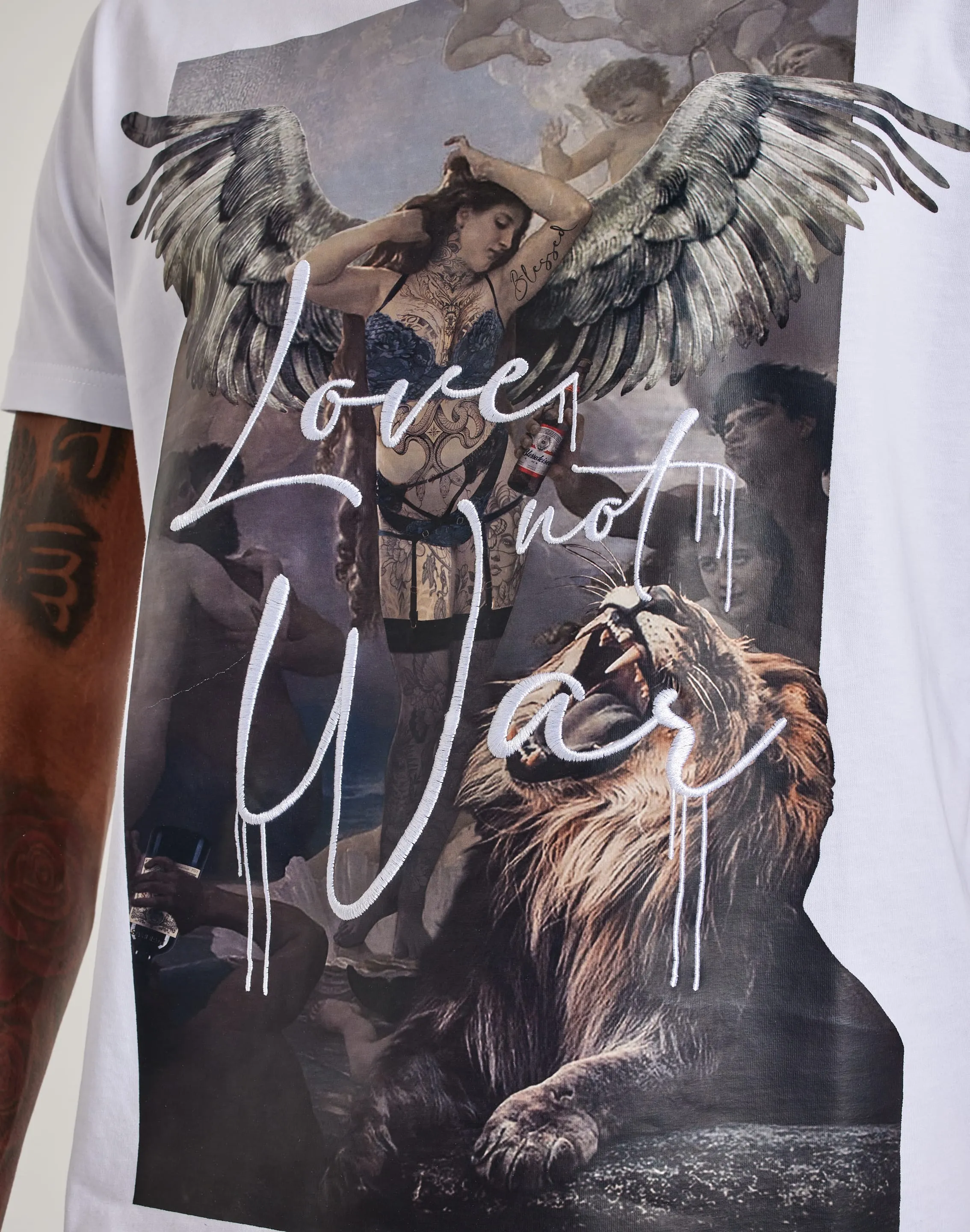 Open Heart Calm Core Blessed UK Aphrodite Love Not War Tee