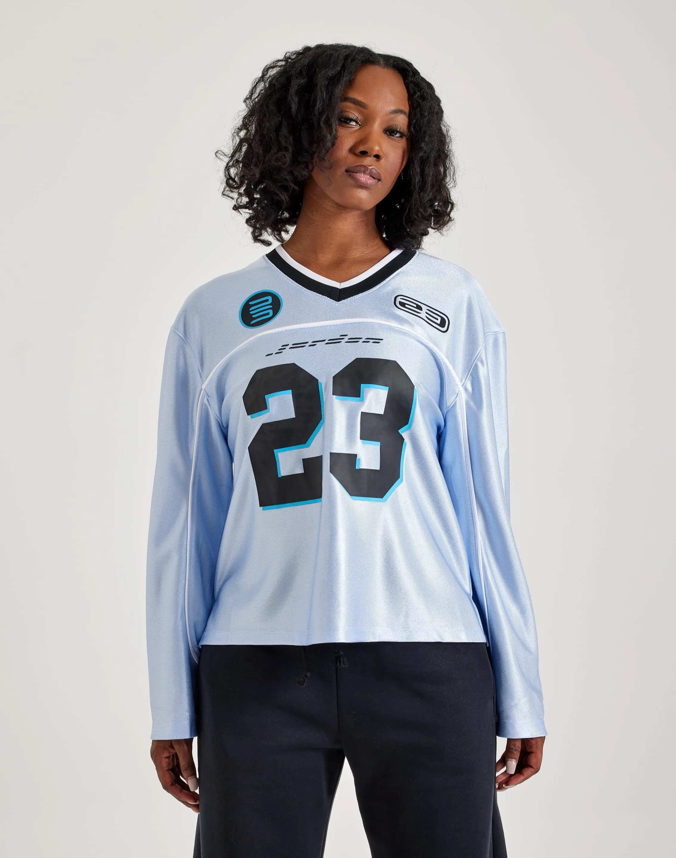 Design Glow Loose Thread Jordan Long-Sleeve Jersey Top