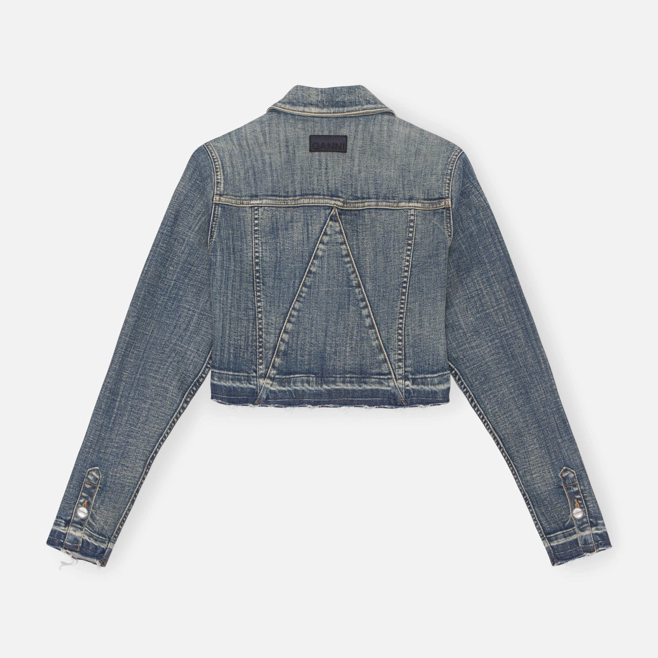 Tint Edge Denim Cropped Jacket Street Style Full length