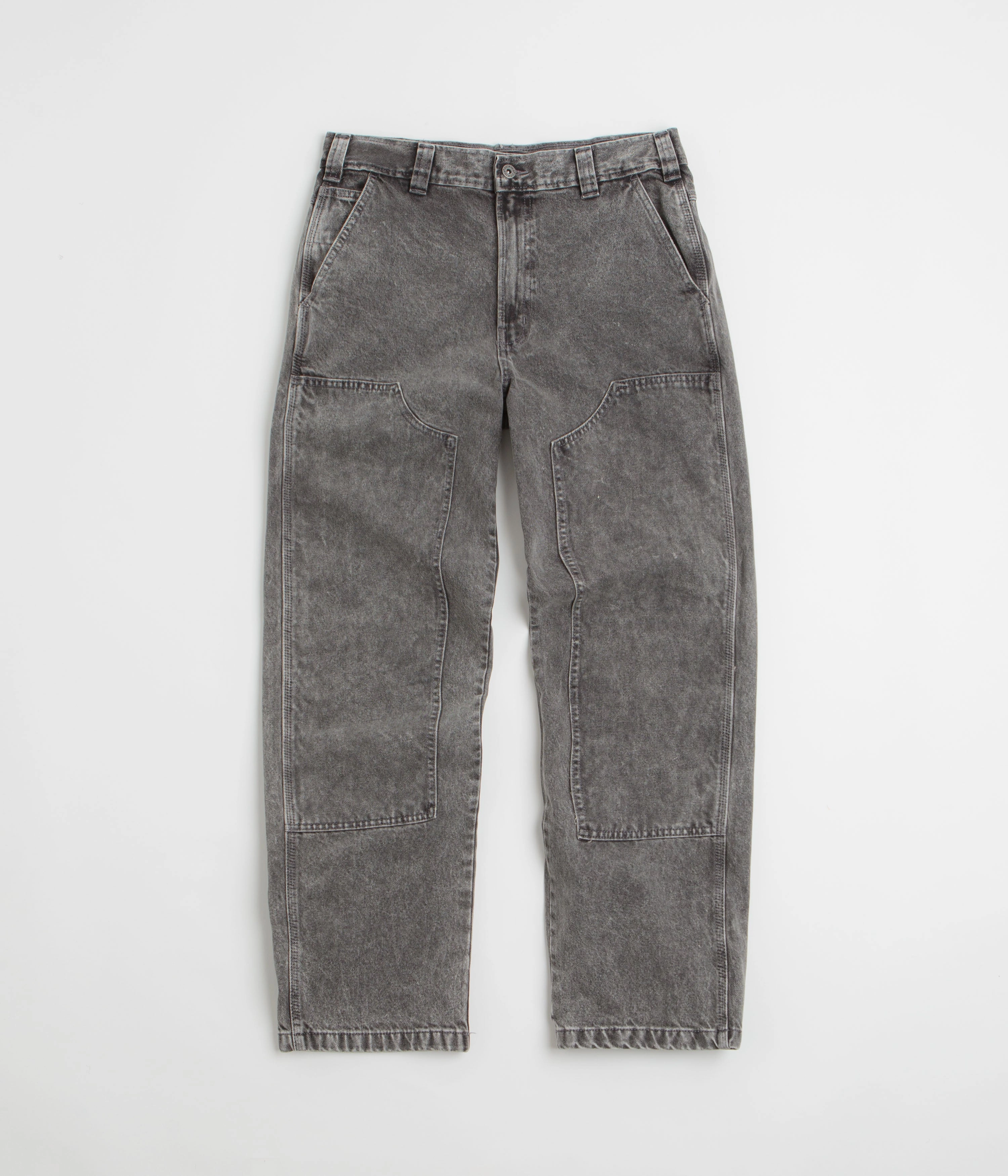Dickies Madison Double Knee Jeans - Light Grey Wash Bootcut shape