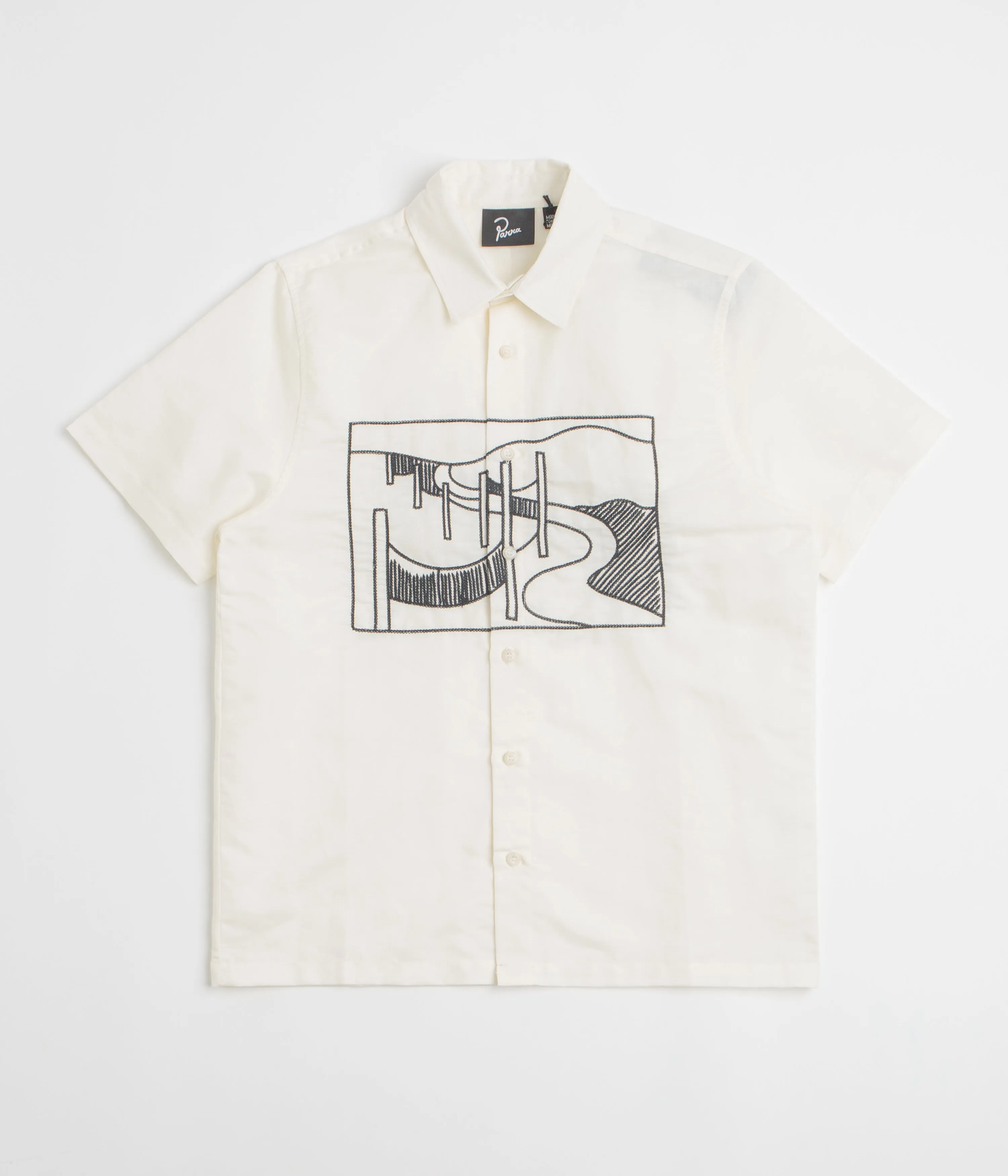 Year-Round Favorite by Parra The Dunes Short Sleeve Shirt - Off White