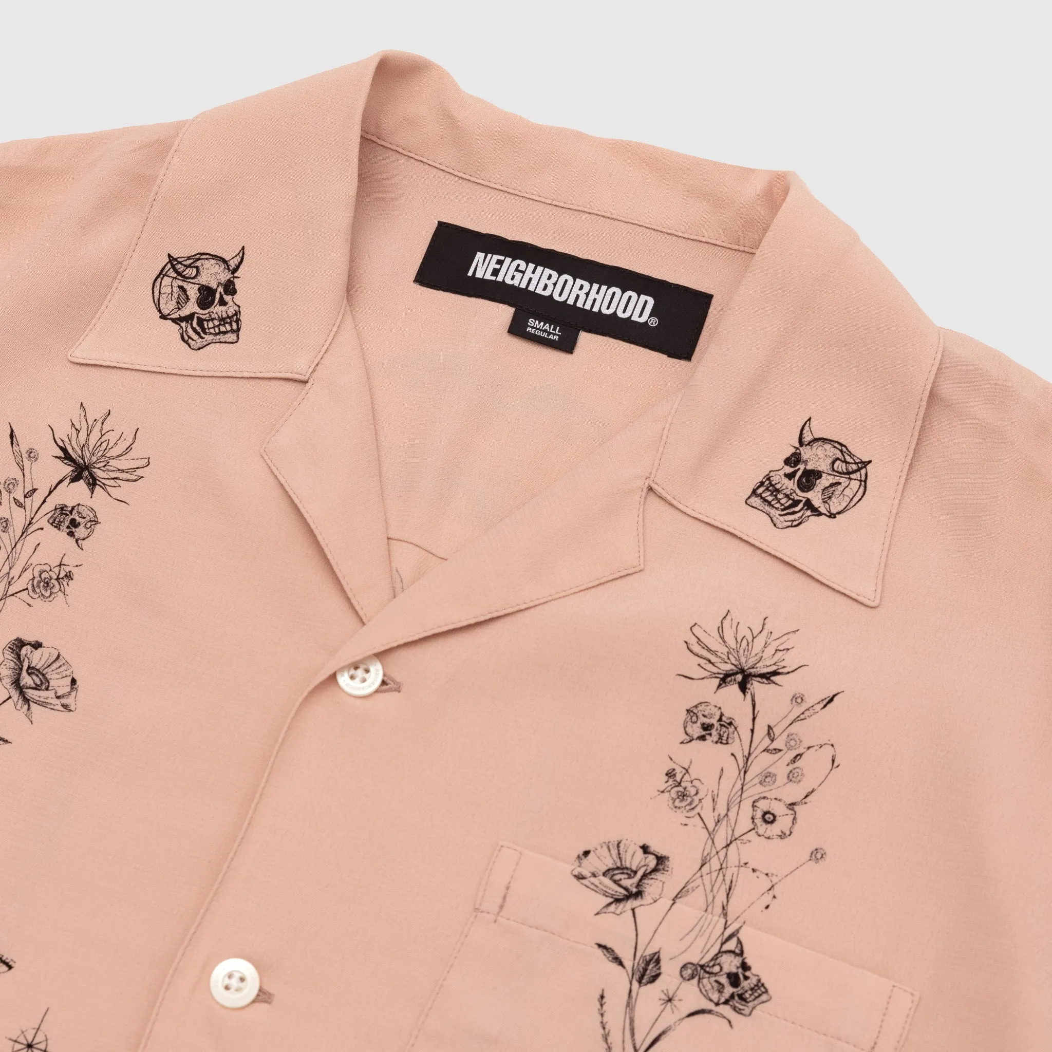 NH x DR WOO HAWAIIAN S/S SHIRT Ribbed Trim Mature appeal