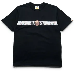 A Bathing Ape Floral Camo Tape Tee - Black Retro Prints