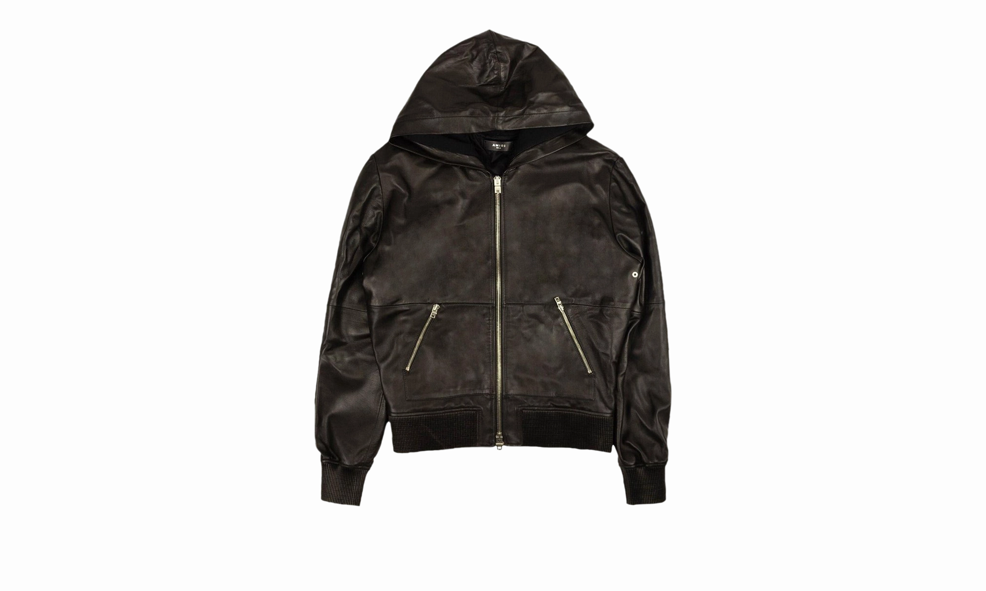 Leather Hoodie "Black"