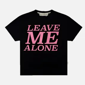 LEAVE ME ALONE SHORT SLEEVE TEE - BLACK / PINK Harbor Style