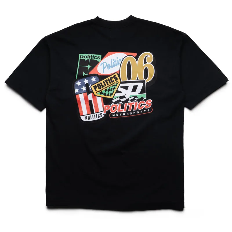 Politics Sponsor Tee - Black Home Wear Indoor