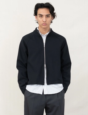 Flexible Shoulder InterchangeableLining Leisure Woven Zip Up (Black)