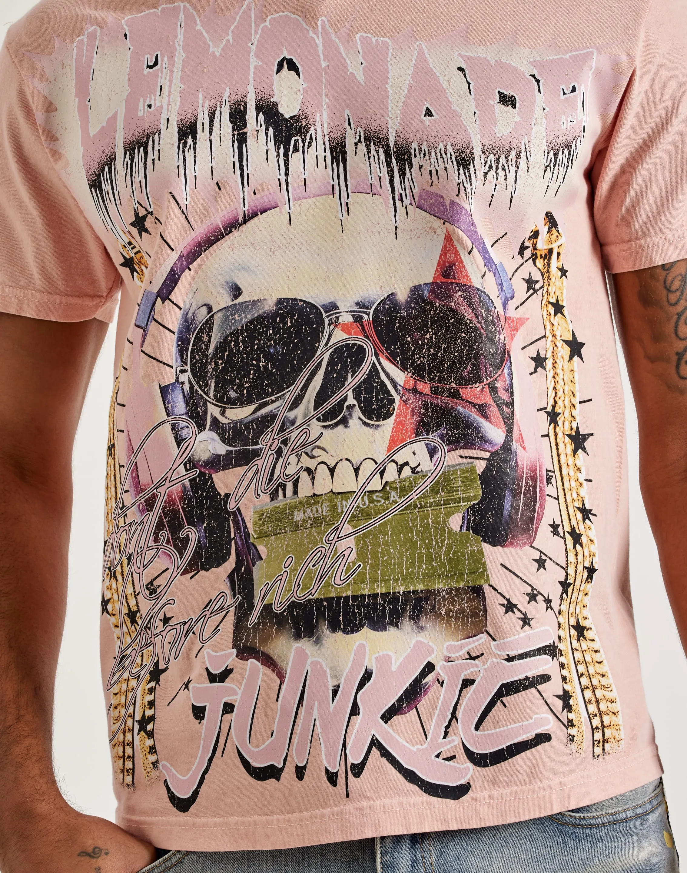 Lemonade Junkie Worldwide Tee Beach Ease