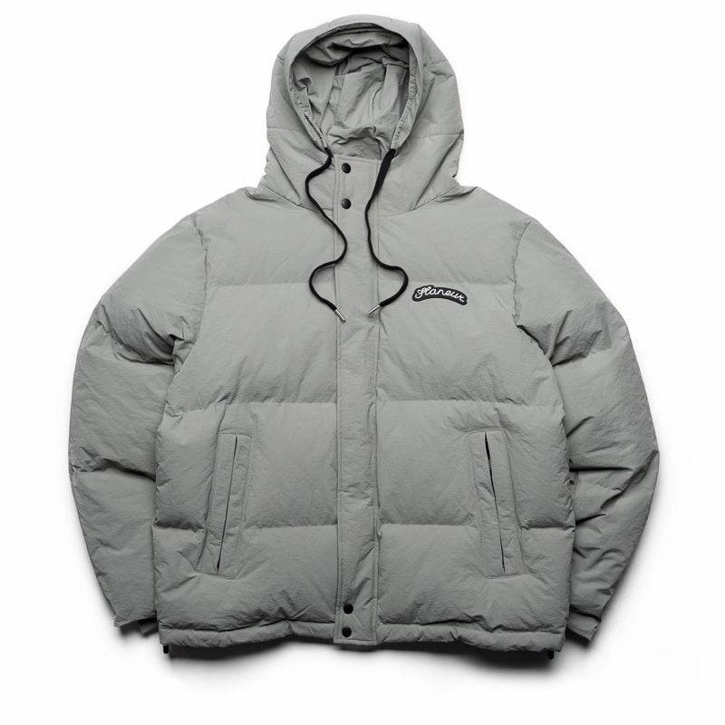 Flaneur Puffer Jacket - Grey Flexible Zipper System