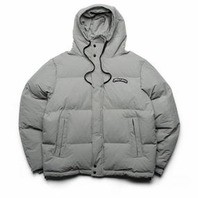 Flaneur Puffer Jacket - Grey Waterproof Zippers