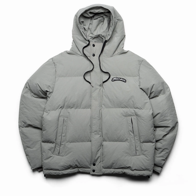 Flaneur Puffer Jacket - Grey Waterproof Zippers