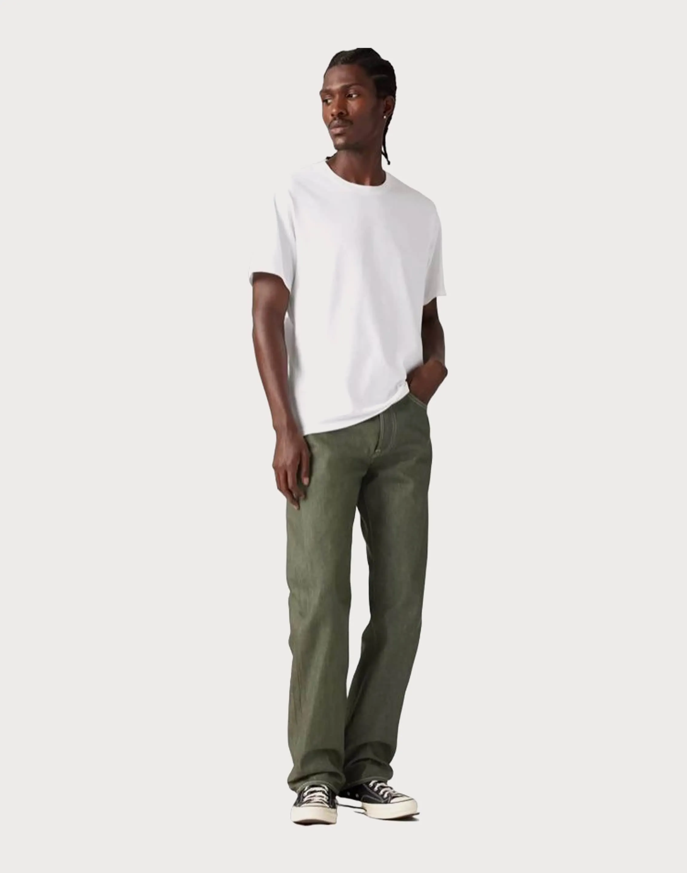 Quiet Charm Levi 501 Rigid Straight Fit Denim Jeans