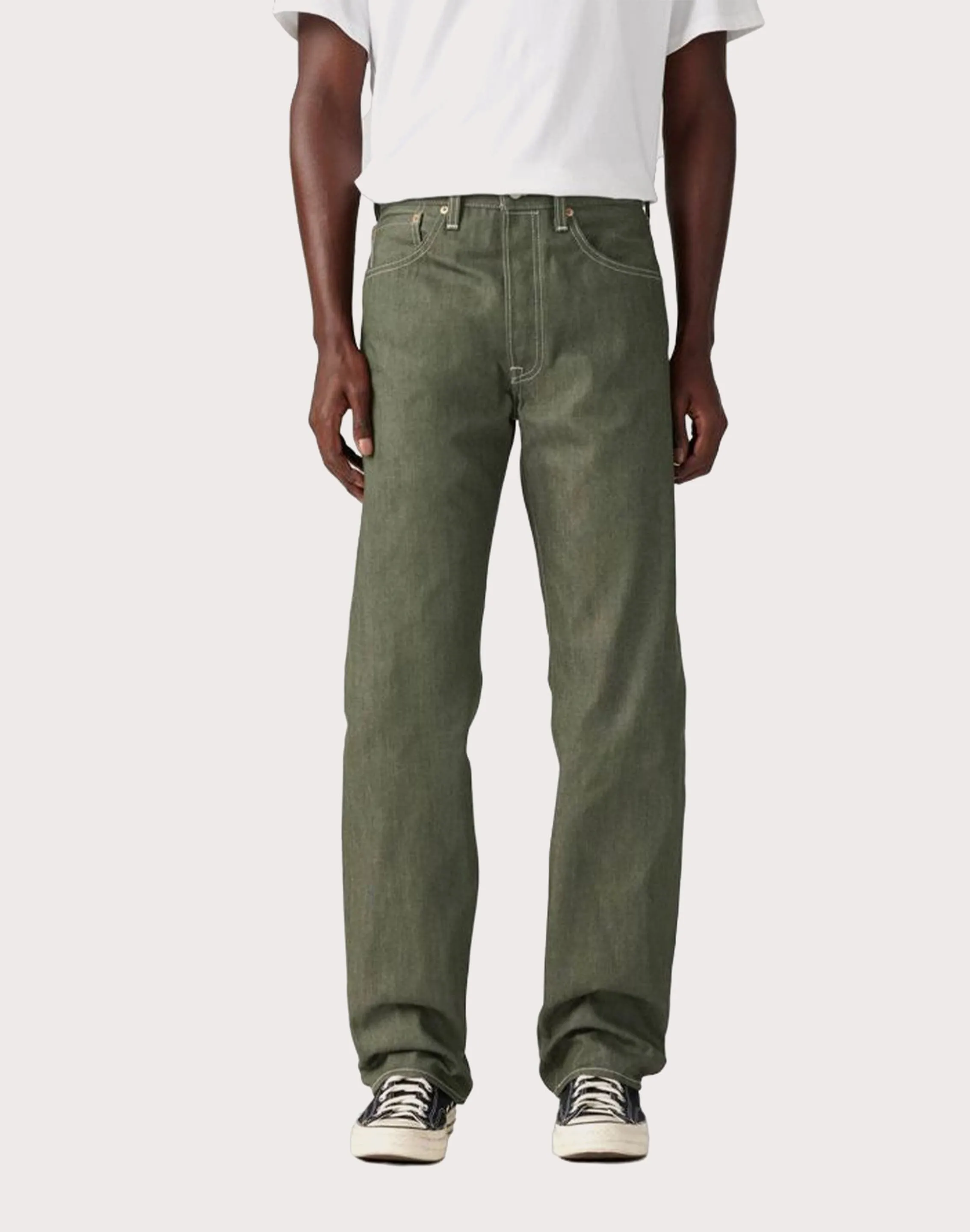 Levi 501 Rigid Straight Fit Denim Jeans VersatileCuff DurableStitching
