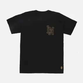 Tagless Labeling LH FUNDAMENTAL BY STANDARD ISSUE TEE - BLACK / TAN
