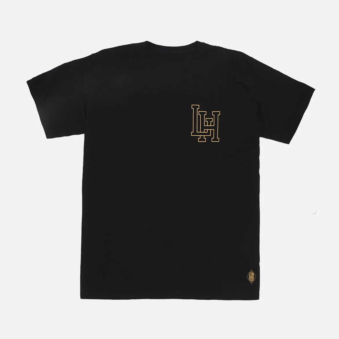 Tagless Labeling LH FUNDAMENTAL BY STANDARD ISSUE TEE - BLACK / TAN