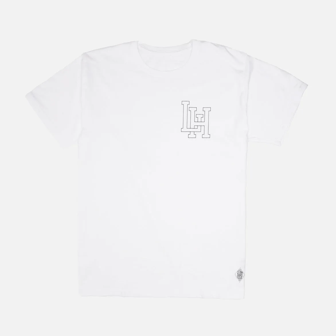 LH FUNDAMENTALS BY STANDARD ISSUE TEE - WHITE / BLACK Trans Glow TemperatureControlTechnology