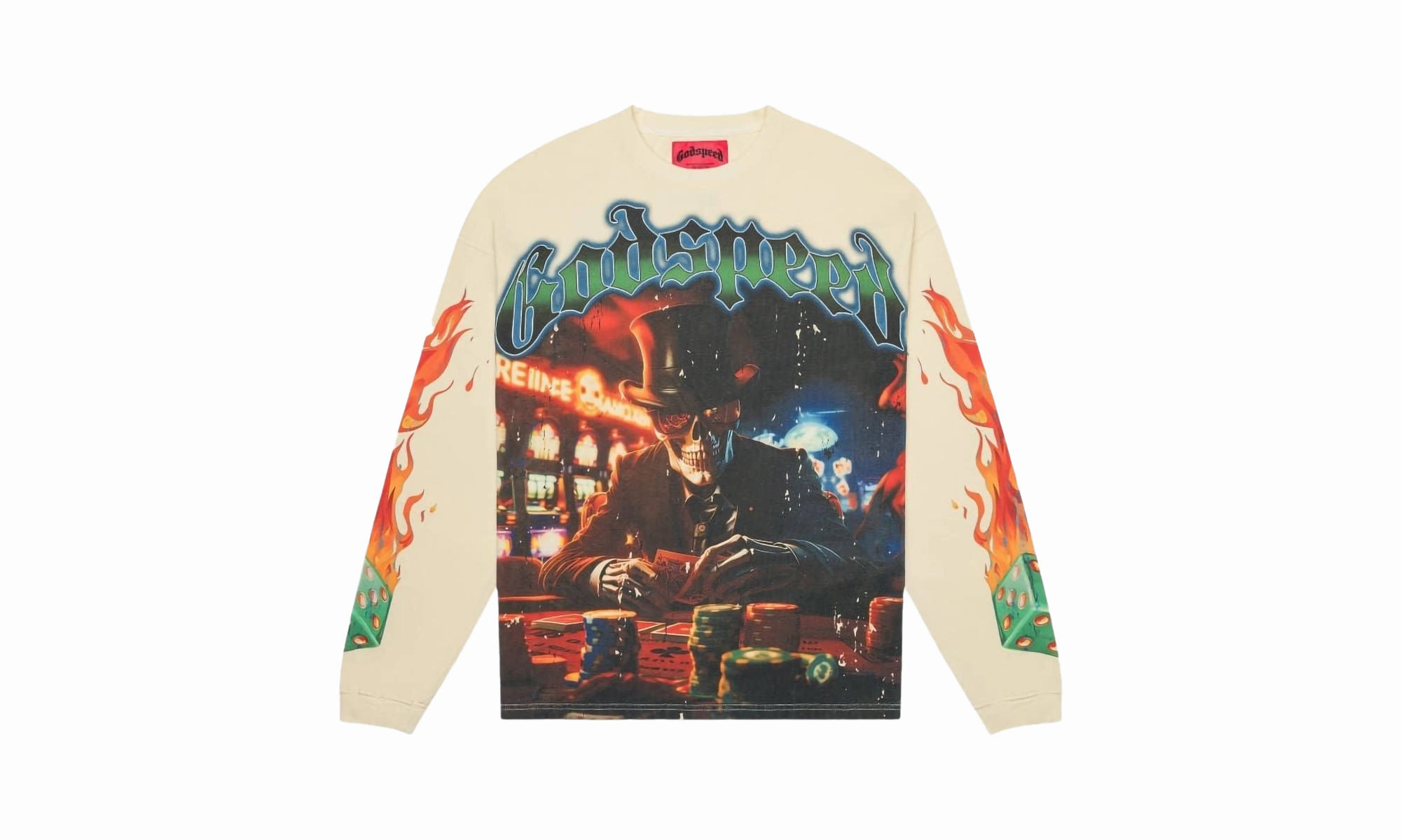 Life's A Gamble LS T-Shirt "White" Frost Glow