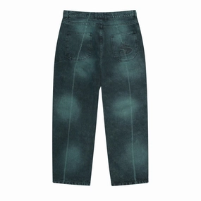 Yardsale Bleached Phantasy Jeans - Emerald Sustainable Beach Day