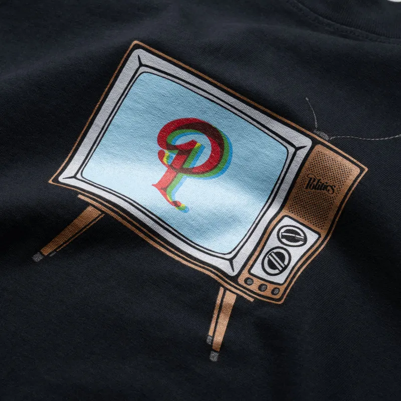 Comfortable university event Politics Static Tee - Black Edge