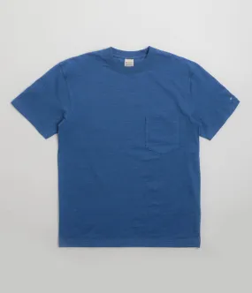 office scene narrow hem Snow Peak Recycled Cotton T-Shirt - Blue