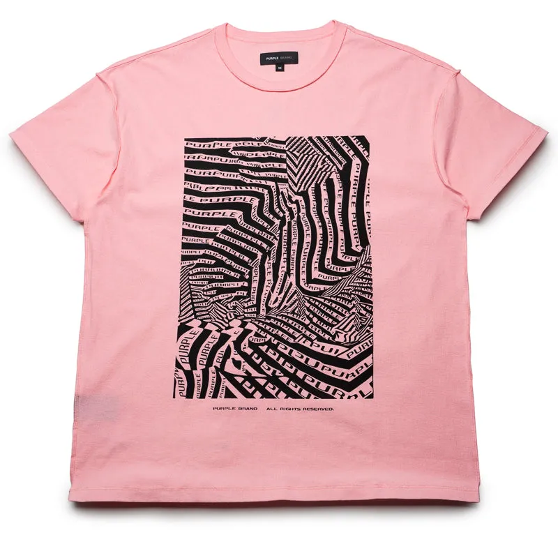 sports venue event Cottage Purple Brand OP-Art Tee - Pink