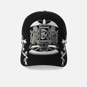 DOUBLE LION EMBROIDERED BASEBALL CAP - BLACK Moon Beam