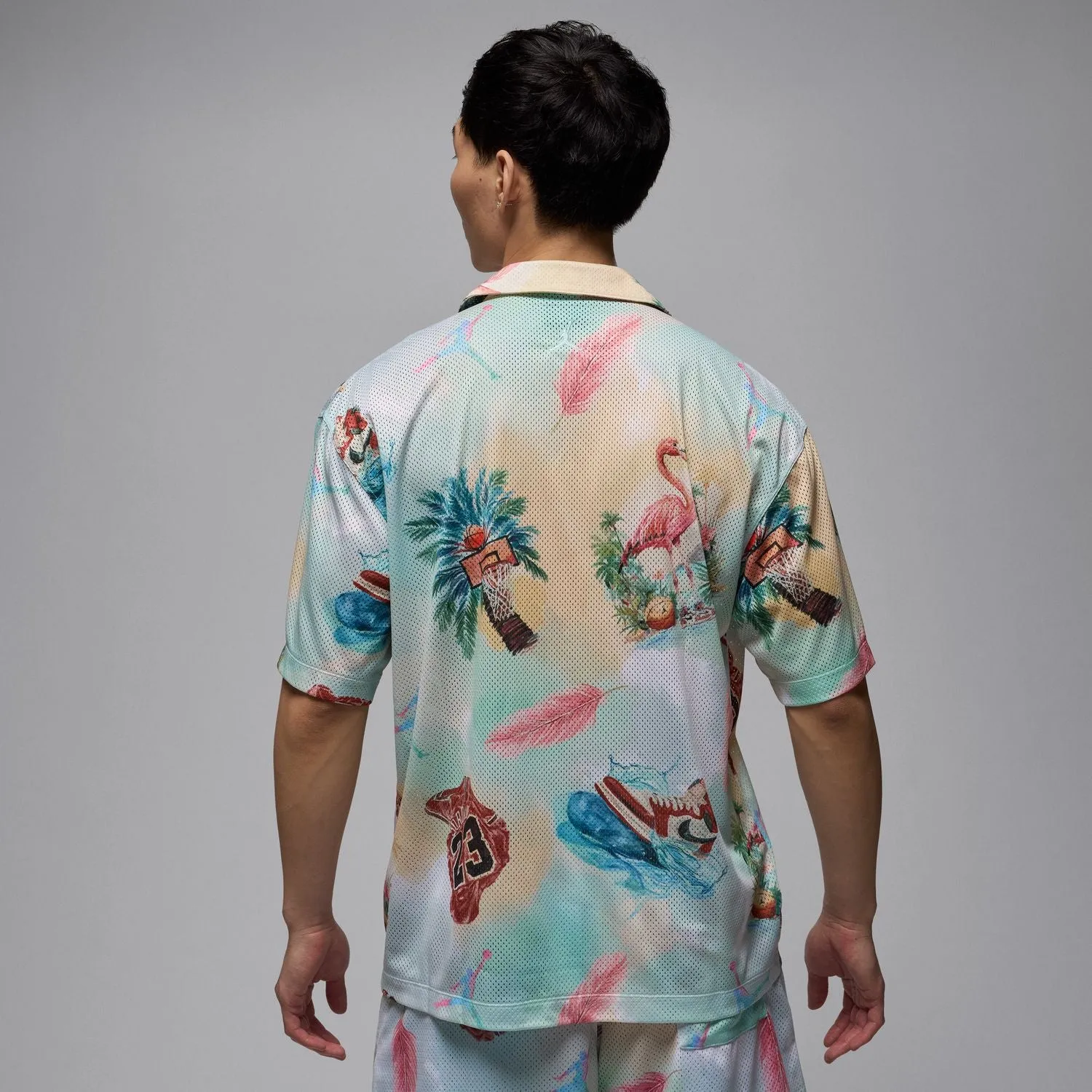 NoSlipWaistband Still Soul MJ AOP Camp Shirt - Mens