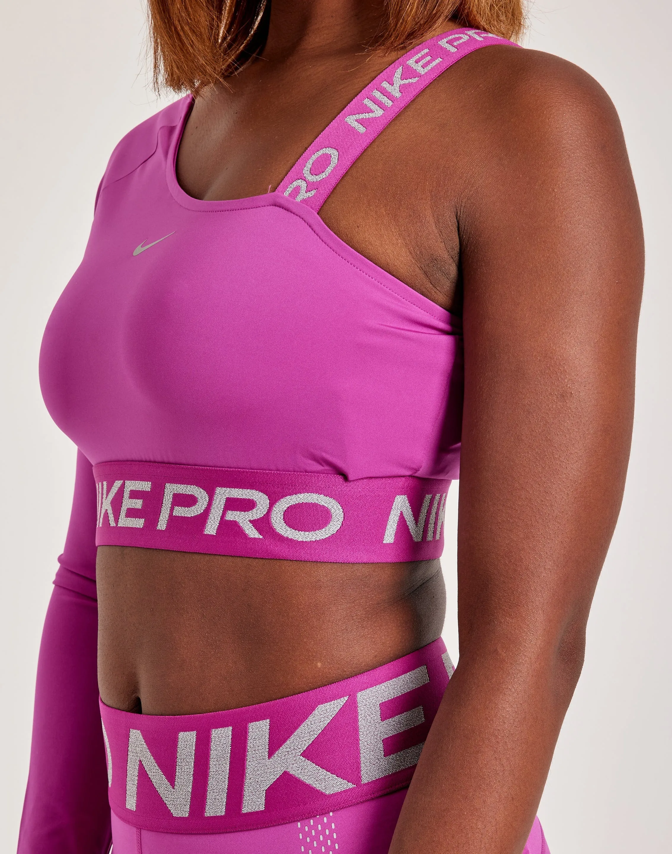 Pure Linen Blend Windproof Outer Layer Nike Pro Shine Cropped Top